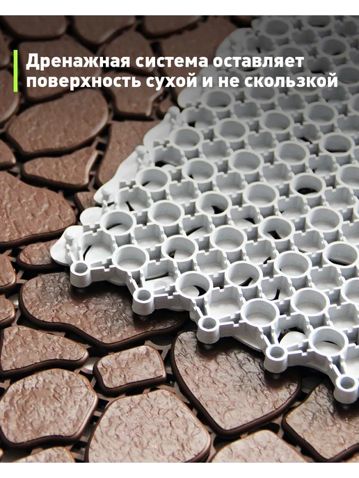 ПластФактор Коврик для ванной 12 штук Aqua Stone RAL 095 90 20, вариант, фото 5
