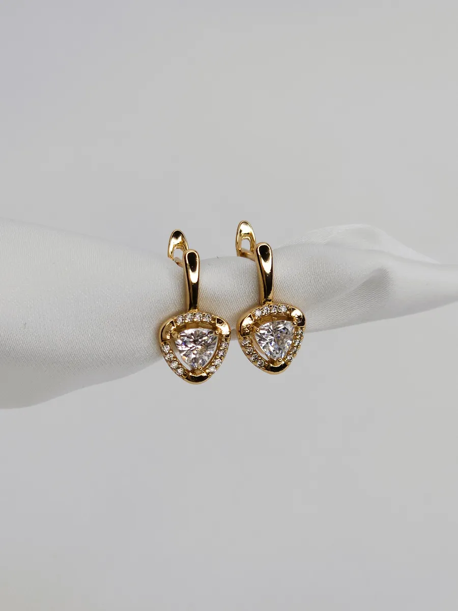 Серьги повседневные нарядные, 1,5 см.