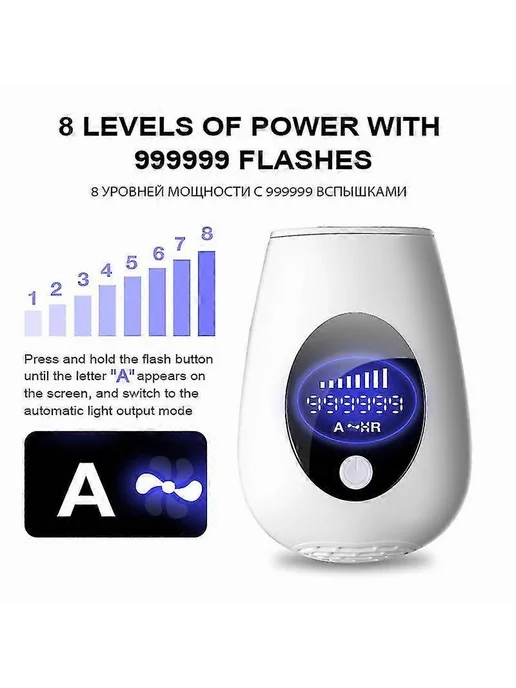 Эпилятор лазерный IPL безболезненный РUK Plug ЦWhite Model, черный, фото 3