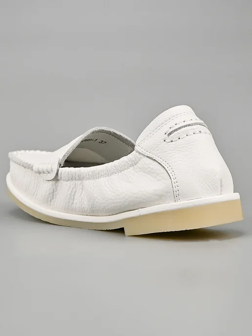 NN_ShoeS Мокасины женские кожаные белые, белый, фото 8