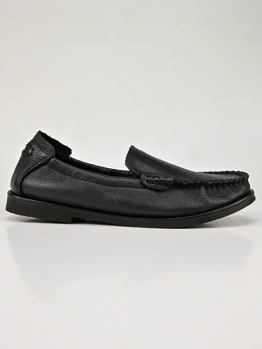 NN_ShoeS Мокасины женские осенние кожаные, черный, фото 8