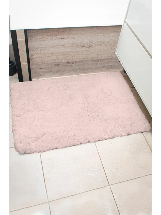 IKEA Коврик для ванной пушистый 60х90 см розовый Икеа, 60x90 см, фото 5
