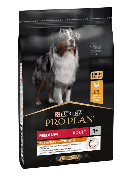 Сухой корм PRO PLAN Everyday Nutrition для собак, взрослые, средние, курица, 7 кг, фото 4