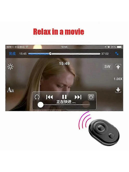 Беспроводной пульт Bluetooth Type-C для селфи Ц Розовый, розовый, фото 4