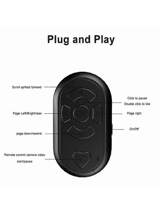 Беспроводной пульт Bluetooth Type-C для селфи Ц Розовый, розовый, фото 5