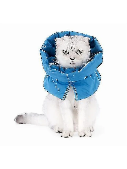 Защитный воротник для кошек после операции РSЦтёмно-синий, синий