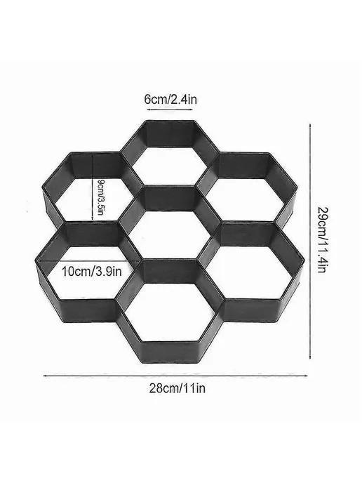 Черные декоративные формы для дорожек ЦAS35*35, 35x35, фото 2