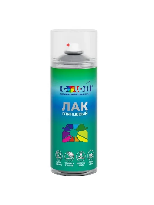 COLOR1 Аэрозольный 1К лак для автомобилей, глянцевый, 520 мл, 520 мл, фото 7