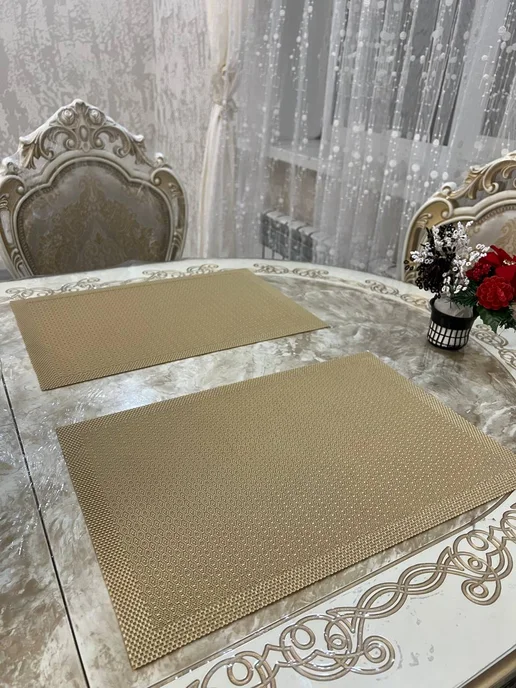 MD Плейсматы сервировочные на стол плетеные 4 шт, 4 шт, фото 2
