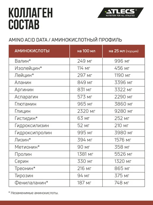 Atlecs Гидролизованный Коллаген для суставов кофе-вишня 1л, 1 л, фото 8