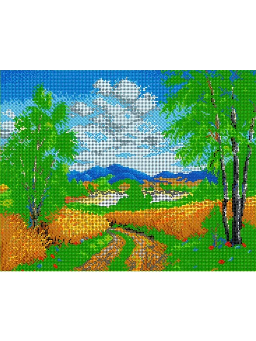 Вышивочка бисер Основа для вышивания бисером "Тихий уголок" 38х30, 38x30, фото 2