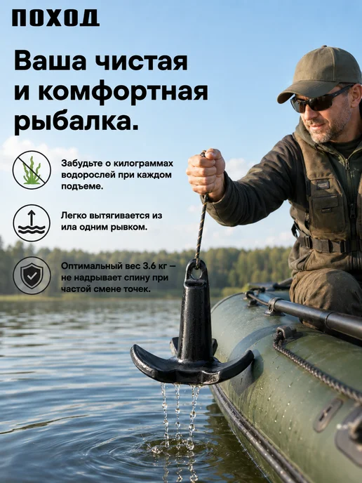 поход Якорь для лодки ПВХ 3,6, вариант, фото 4