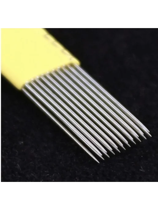 Игла двухрядная 19 для микроблейдинга, 10шт, 10 шт, фото 3