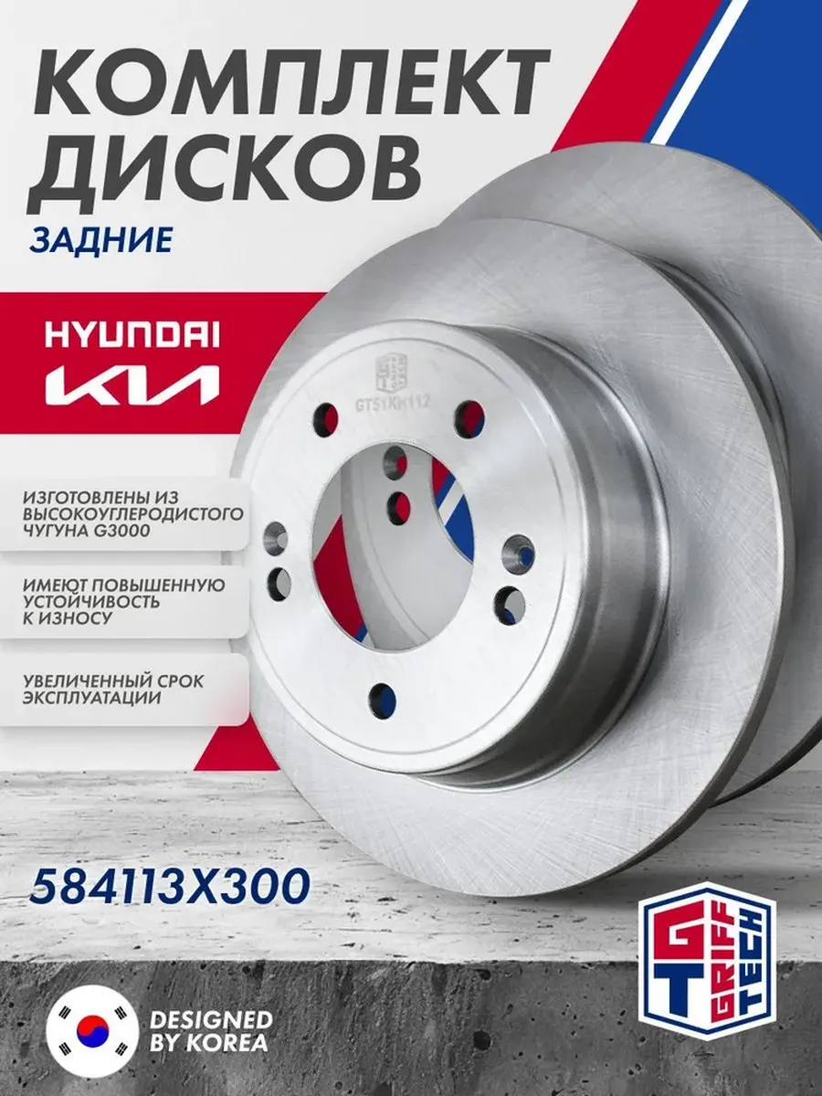 Тормозные диски задние Hyundai Elantra Kia Ceed II 2 шт