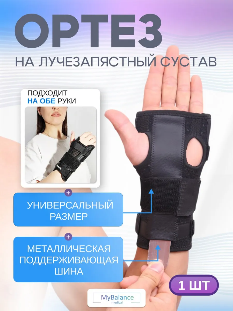 Ортез на запястье фиксирующий универсальный