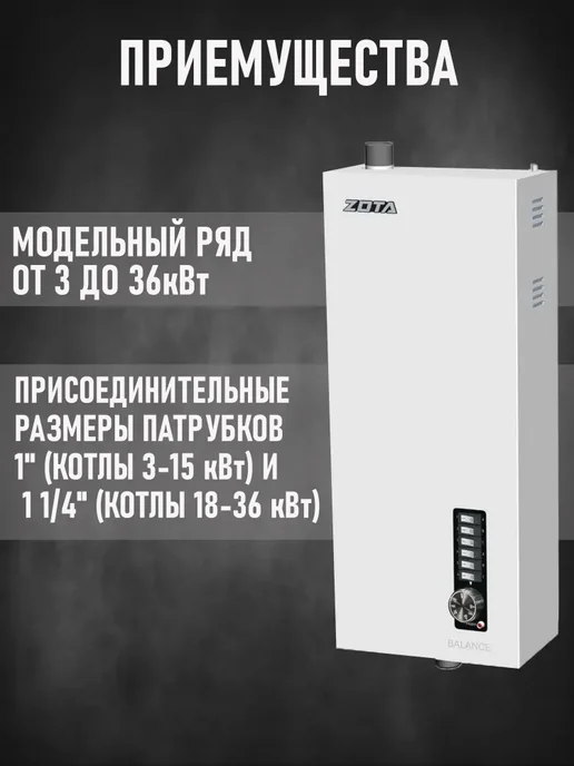 Zota Котел электрический Balance V2 12 (12 кВт), 380В, белый, фото 3