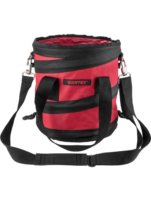 wortex Сумка для инструментов с карманами строительная 39x21x31 см, красный, фото 6