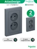 Двойная розетка без заземления Шнайдер Atlas Design 2 шт Systeme Electric 325081093 купить за 1 343 ₽ в интернет‑магазине Wildberries