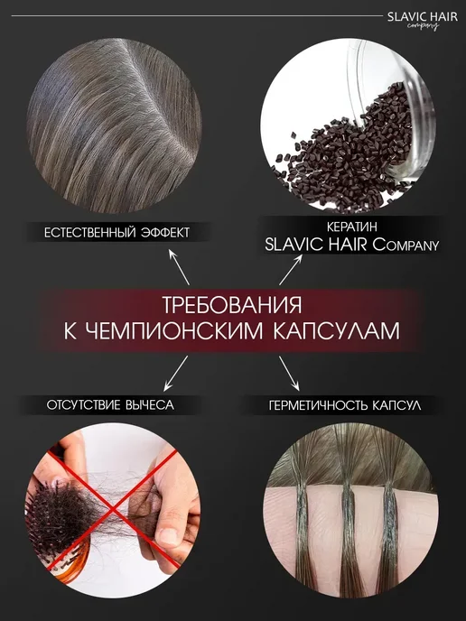 SLAVIC HAIR Сompany Натуральные волосы для наращивания на капсулах 60 см 50шт, 50 шт, фото 7