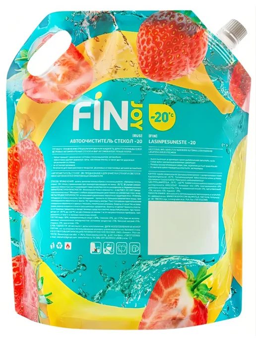 Finjoy Fruity Edition автоочиститель стёкол banana strawberry 3,5 л, 3,5 л, фото 2