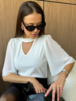 Нарядная блузка офисная MOVATTY 325738583 купить за 1 934 ₽ в интернет-магазине Wildberries