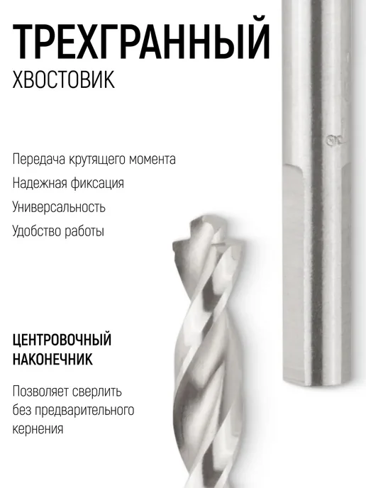 FIT FINCH INDUSTRIAL TOOLS FIT Сверло по металлу 6,5 х 101 мм, hss Р6М5, 6.5x101 мм, фото 3