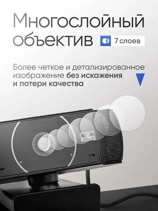 Zentrix Веб-камера с встроенным микрофоном 4К, вариант, фото 5
