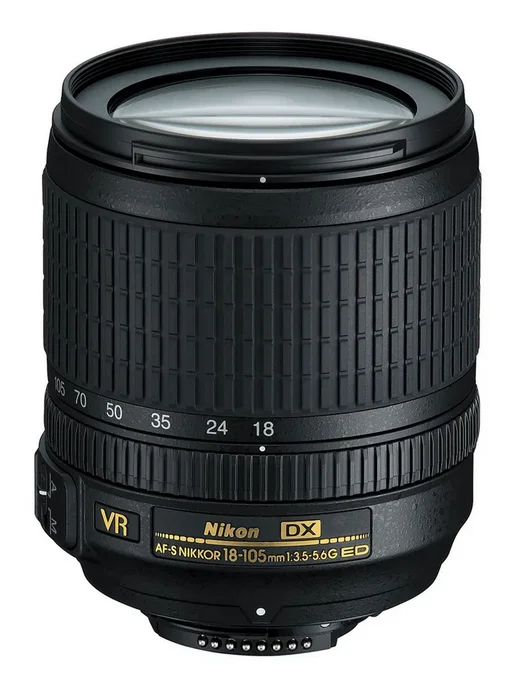 nikon Объектив 18-105mm f 3.5-5.6G AF-S ED DX VR Nikkor, черный