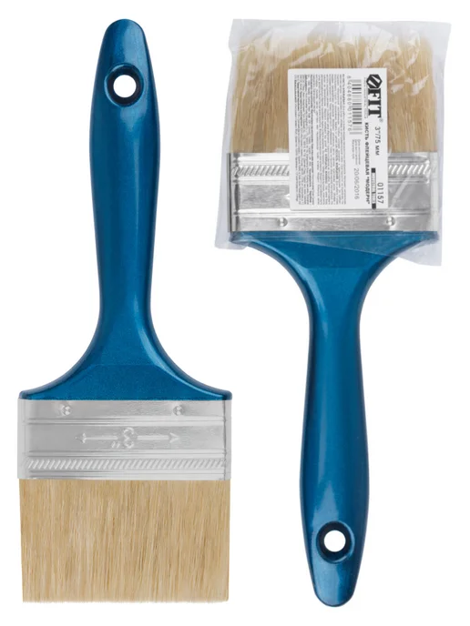 FIT FINCH INDUSTRIAL TOOLS Кисть флейцевая 50 мм, малярная, натуральная щетина, синий, фото 8