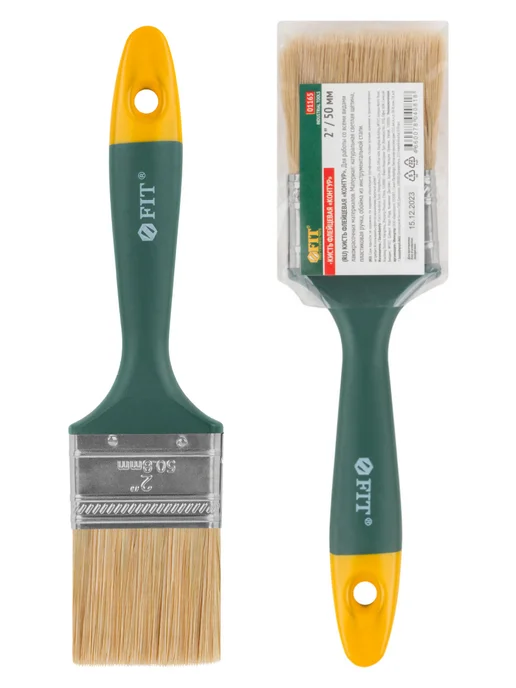 FIT FINCH INDUSTRIAL TOOLS Кисть флейцевая 50 мм, малярная, натуральная щетина, вариант, фото 8
