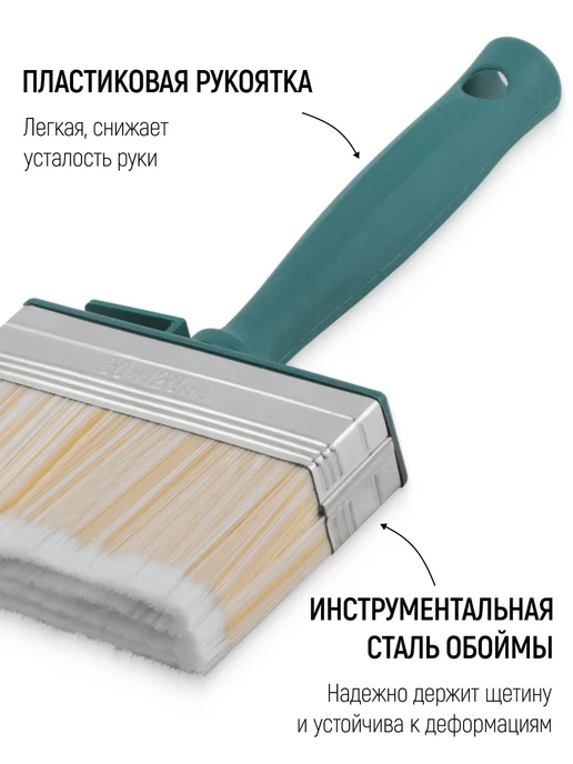 FIT FINCH INDUSTRIAL TOOLS Кисть макловица 120×30, малярная, искусственная щетина FIT, вариант, фото 4