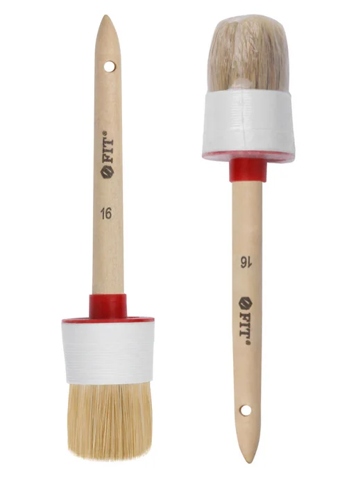 FIT FINCH INDUSTRIAL TOOLS Кисть круглая малярная 55 мм, натуральная щетина, бежевый, фото 8