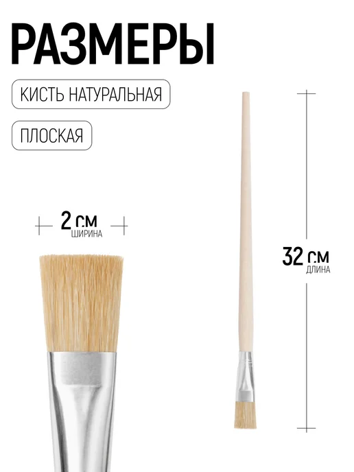 FIT FINCH INDUSTRIAL TOOLS FIT Кисть щетина №18 художественная плоская, вариант, фото 2