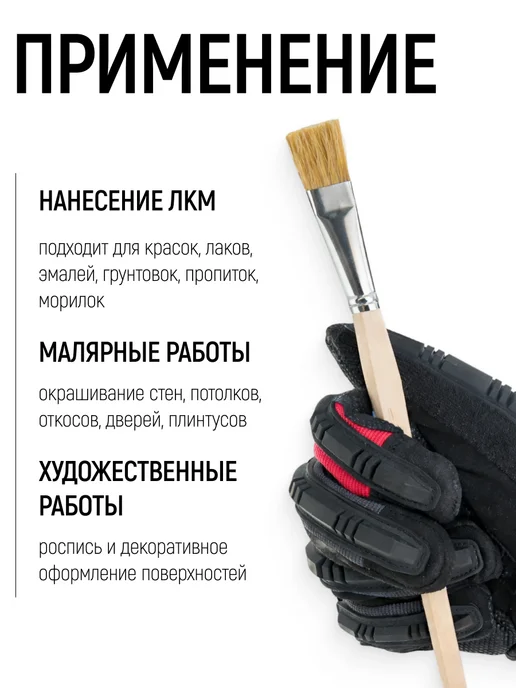 FIT FINCH INDUSTRIAL TOOLS FIT Кисть щетина №18 художественная плоская, вариант, фото 6