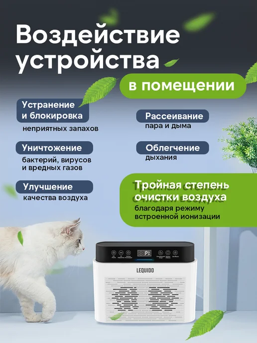 Lequido Очиститель и озонатор воздуха для дома 5в1, вариант, фото 2