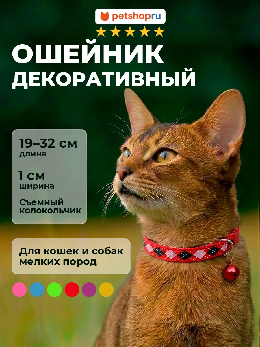Ошейник для кошек и собак "Зорик", 19-32*1 см