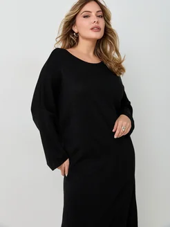 Платье свитер теплое вязаное