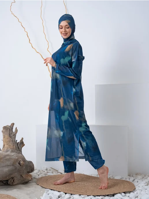 NARA collection Буркини мусульманский купальник, синий, фото 2