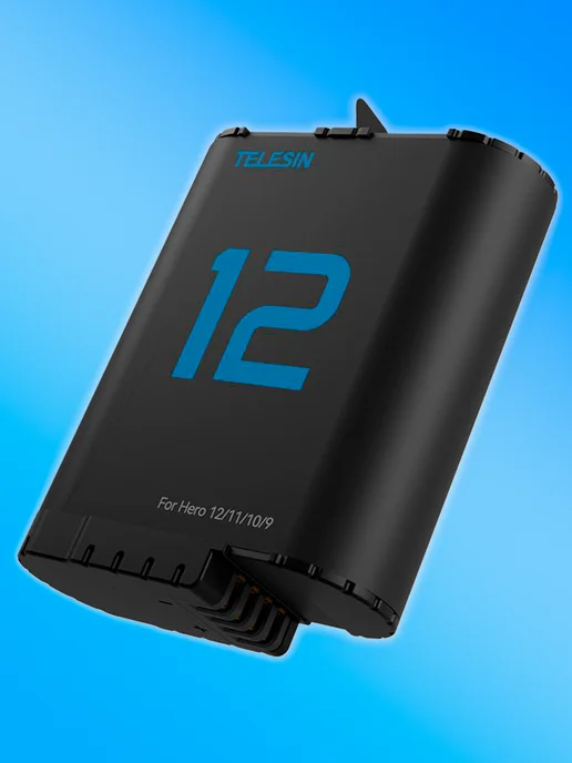 Telesin Аккумулятор для GoPro Hero 9 10 11 12 на 1750 mAh, 1750 мАч, фото 3