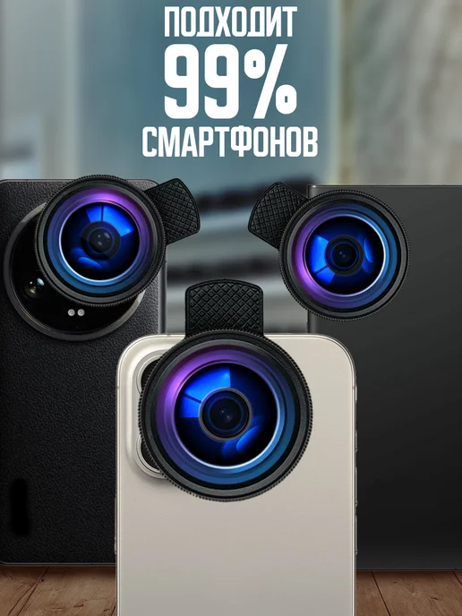 GLANZ Линза на телефон макролинза на iphone рыбий глаз микролинза, серый, фото 5