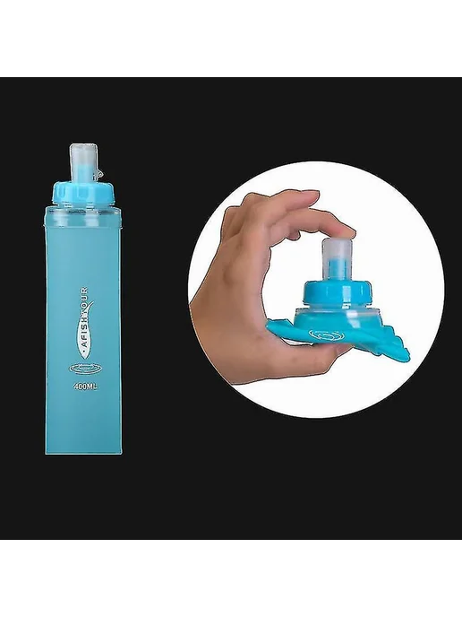 Спортивная складная фляга 400 млР. 300ML Цв. Blue, 300 мл, фото 3