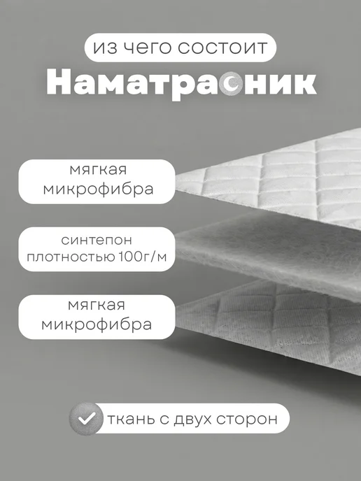 Цветные сны Наматрасник 160×200 на резинке с бортами, 160x200, фото 5