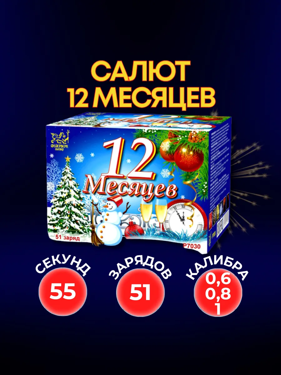 Салют фейерверк 12 месяцев