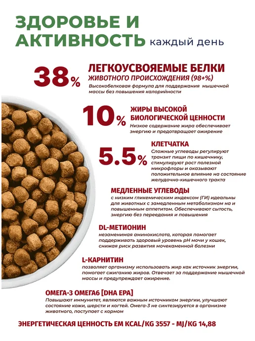 Сухой корм Farmina Кастрированных Кошек для собак, стерилизованные, курица, 0,3 кг, фото 4