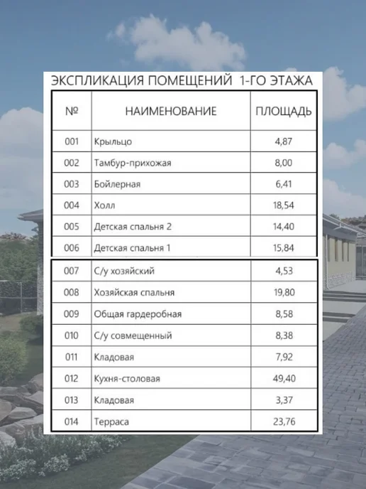 Онлайн проекты Проект одноэтажного дома 165 м2 с 3 спальнями, вариант, фото 7
