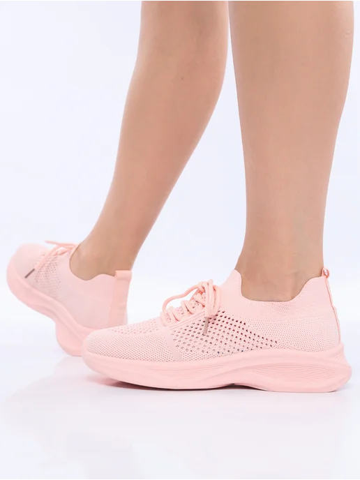 Qeen Step Кроссовки летние сетка дышащие, розовый, фото 3