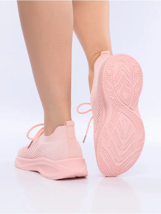 Qeen Step Кроссовки летние сетка дышащие, розовый, фото 4