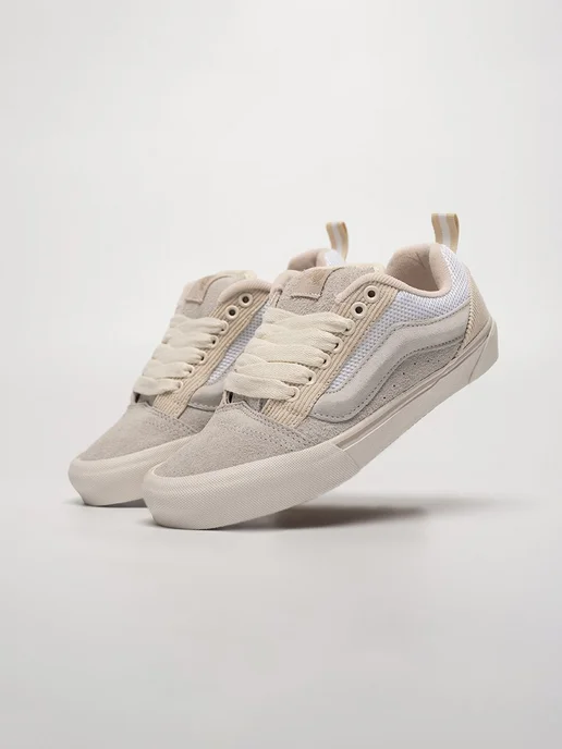 УЛИЦА комфорт Кеды замшевые VANS Knu Skool, бежевый, фото 2