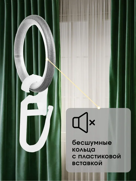 Peora Карниз для штор металлический двухрядный 240 см, серый, фото 4