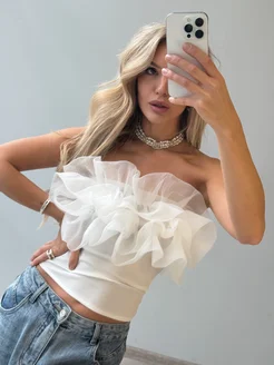 Топ вечерний с воланом Verh 326887852 купить за 1 732 ₽ в интернет‑магазине Wildberries